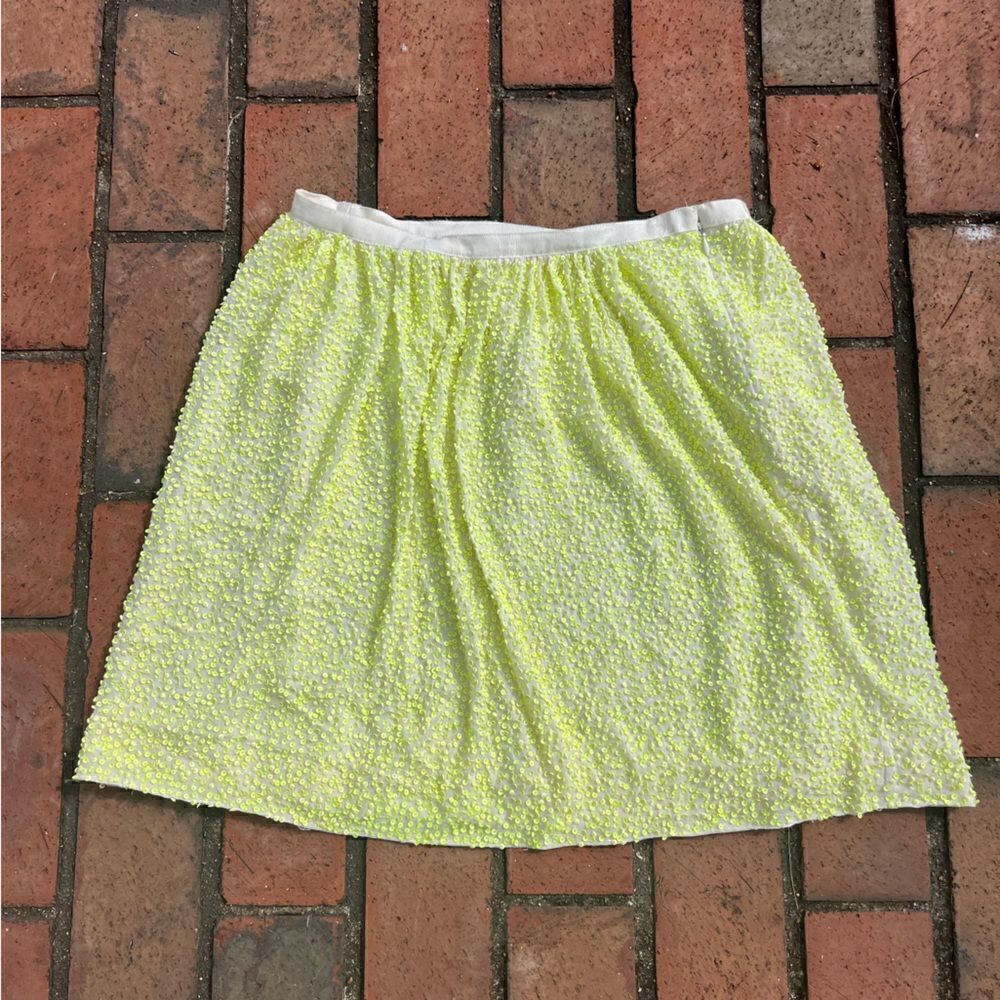 J Crew Collection Citron Sequin Silk Skirt NWT